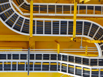 Aerial view of electrical wiring system